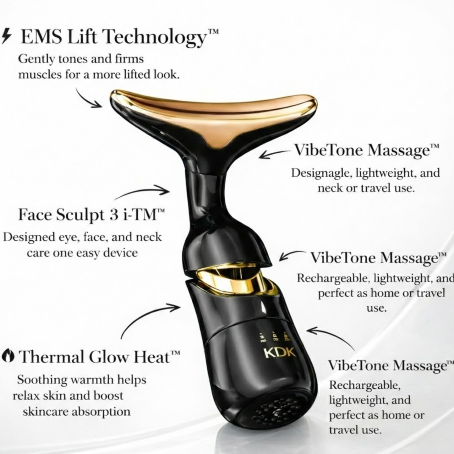 Curvedmoon 3-in-1 face massager