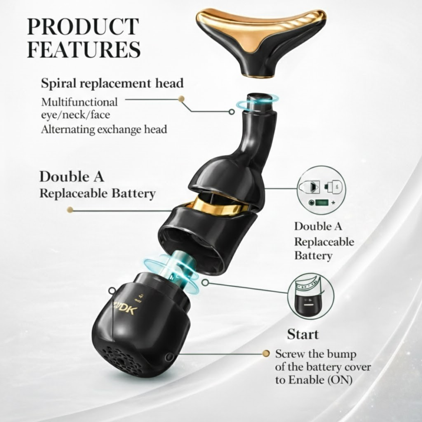 Curvedmoon 3-in-1 face massager