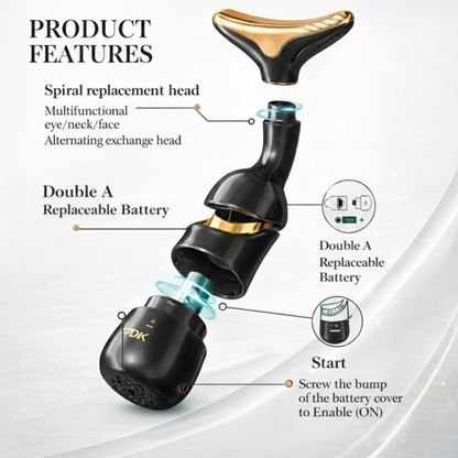 Curvedmoon 3-in-1 face massager